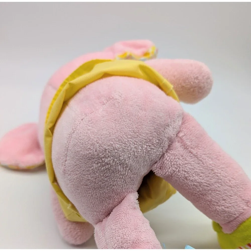 Russ Baby Plush Elephant Pink Terry Cloth Babies Love To Learn Crinkle Ears 12